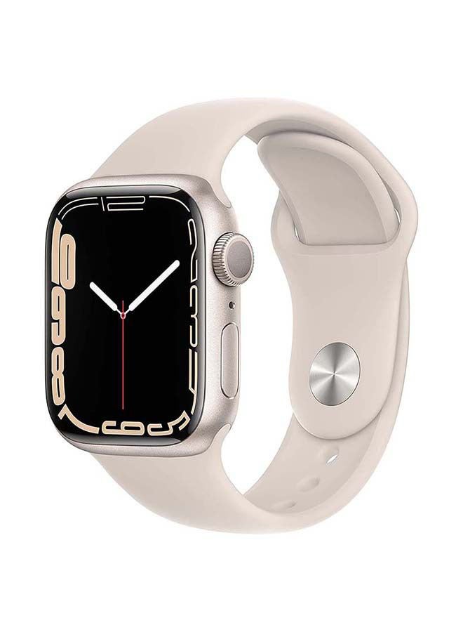 Apple Watch Series 7 GPS 45mm Aluminium Case with Sport Band Starlight - Image 1