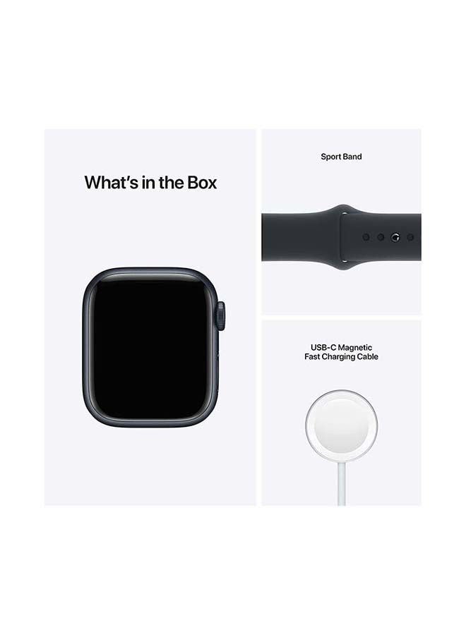 Apple - Watch Series 7 GPS + Cellular 7 45mm Aluminium Case With Sport Band Midnight - Image 1