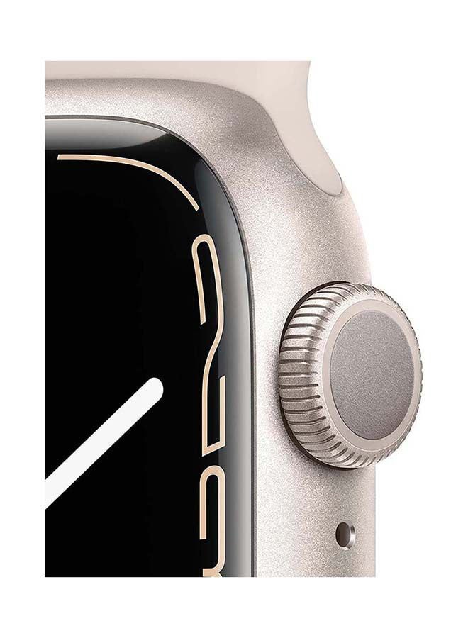Apple Watch Series 7 GPS 45mm Aluminium Case with Sport Band Starlight - Image 2