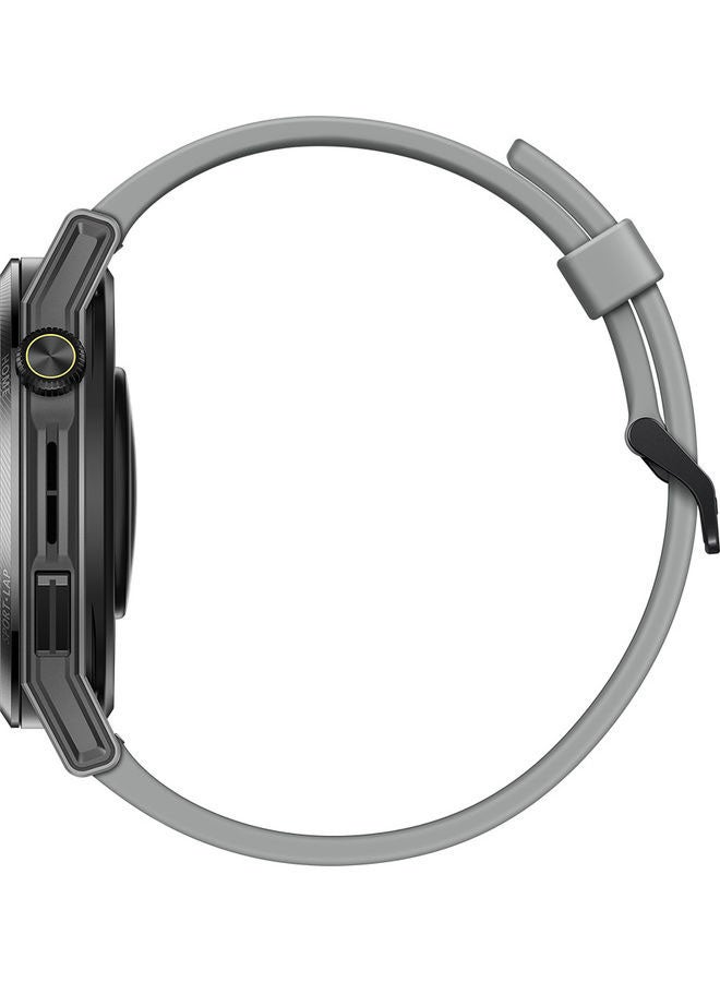 HUAWEI - GT Runner Smartwatch Durable Polymer Fiber Case Real-Time Heart Rate Monitoring, Marathon Runway-Level Locating Grey Soft Silicon Strap - Image 1