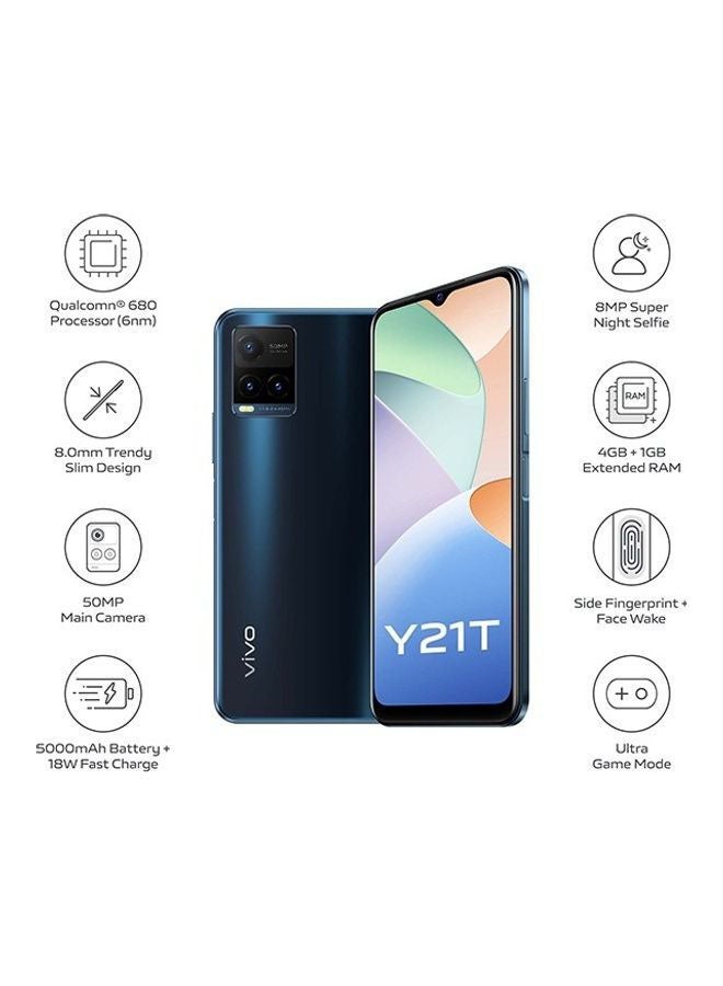 vivo - Y21T Dual SIM Midnight Blue 4GB RAM 128GB 4G LTE - Middle East Version - Image 1