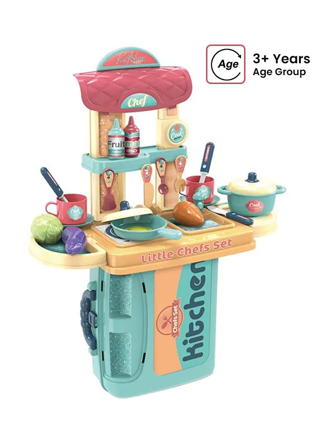فاميلي سنتر مجموعة ألعاب أدوات مطبخ 3 في 1 27.2سم - Image 1