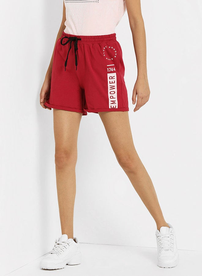 ABOF Knitted Shorts Purple/Dark Pink - Image 1