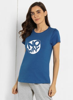 ABOF No Way Printed Regular Fit Crew Neck T-Shirt Surf The Web  - Image 1