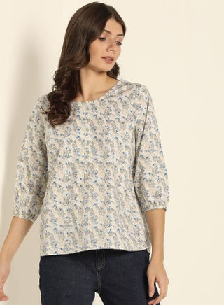 Beige/Blue