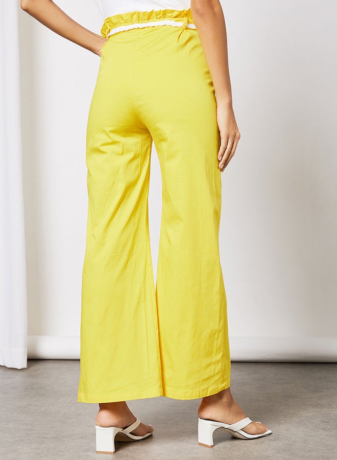 Blue Saint High-Rise Wide Leg Pants Yellow  - Image 2