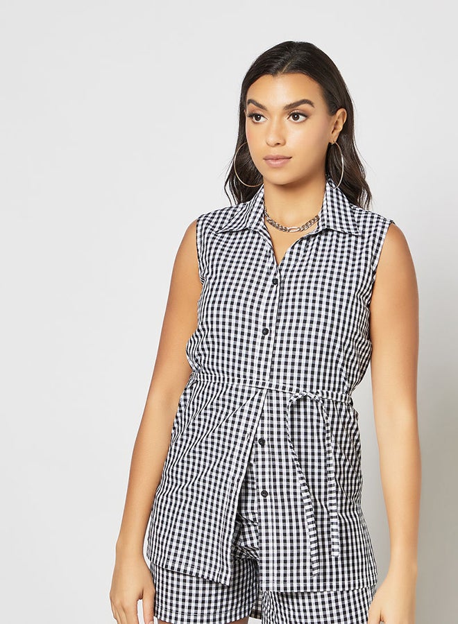 Checkered Sleeveless Shirt Multicolour - v1654754932/N44415470V_2