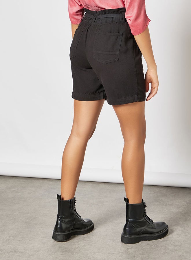 Blue Saint High-Rise Pocket Shorts Black - Image 3