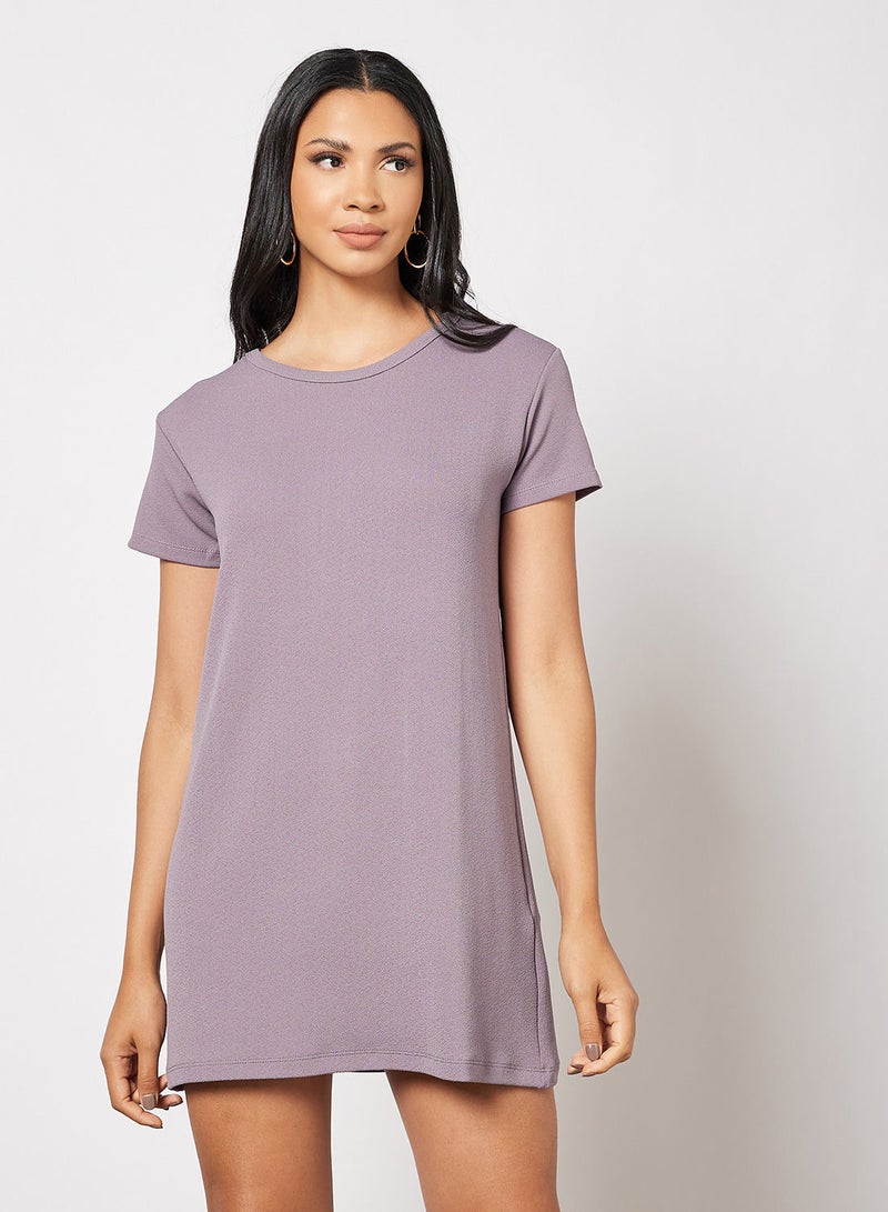 Blue Saint Casual Round Neck Dress Grey  - Image 1