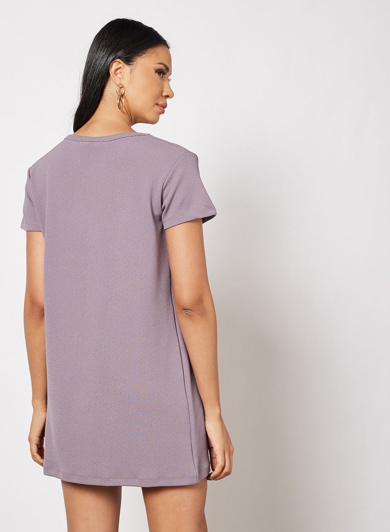 Blue Saint Casual Round Neck Dress Grey  - Image 2