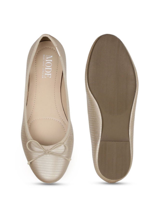 Mode By Red Tape - Stylish Slip On Ballerina Beige - Image 1