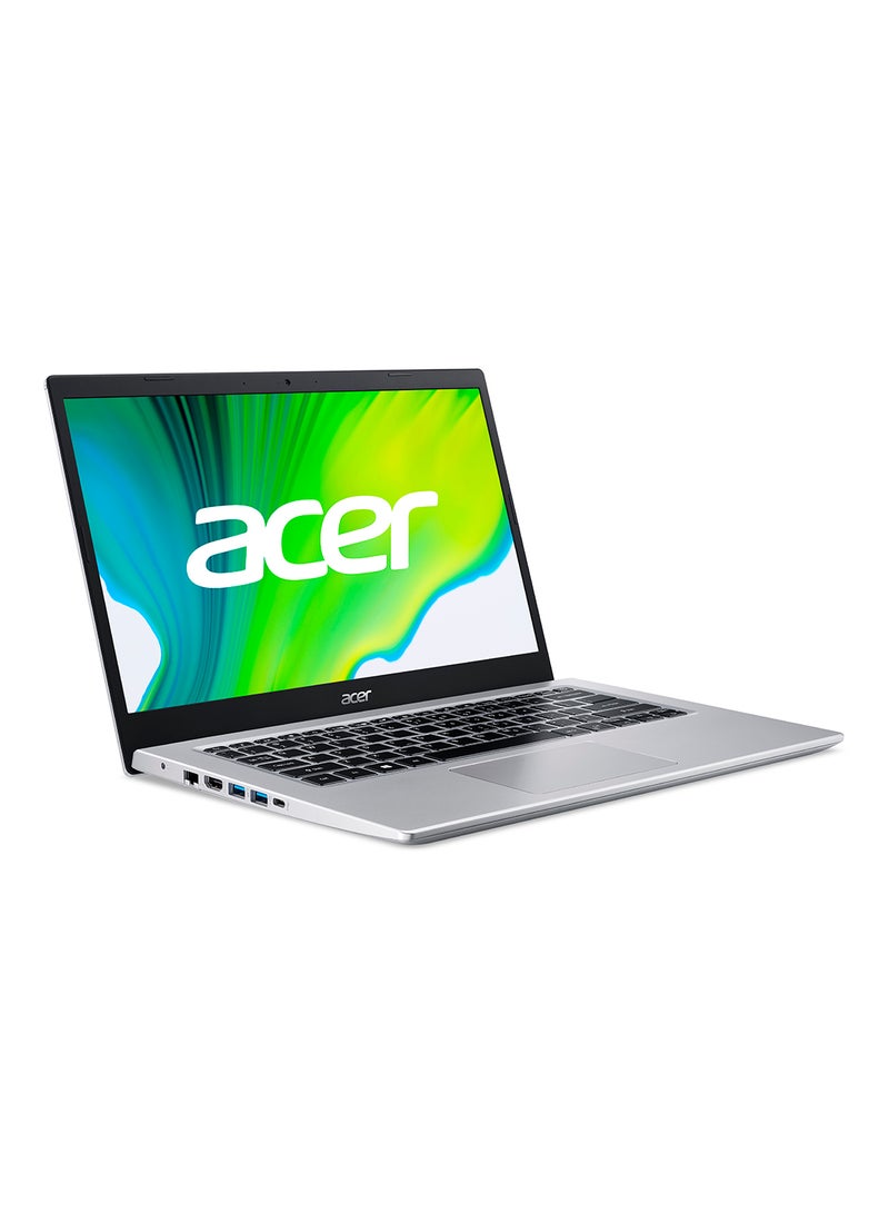 Acer - Aspire 5 A514 Notebook With 14-Inch FHD IPS ComfyView Display, Core i7-1165G7 Processor / 8GB RAM / 512GB SSD / 2GB NVIDIA GeForce MX350 Graphics / Win 11 / Latest WiFi-6 / English/Arabic Pure Silver - Image 1