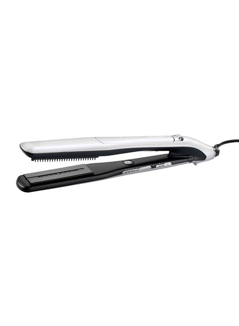 Steam Lustre Professional Hair Straightener | Advanced Ceramic 36mm Broad Heating Plate | 5 Heat Settings From 170-210°C | 360° Surround Steam Technology For Smooth Hair | ST595SDE Silver