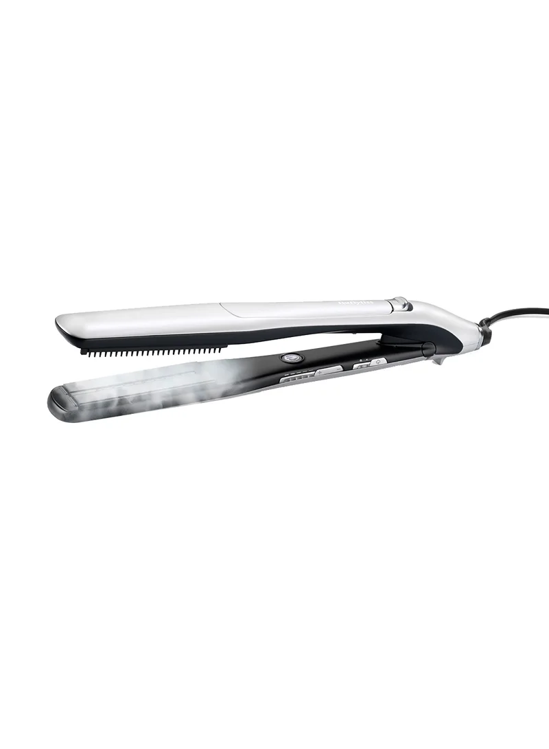 babyliss Steam Lustre Professional Hair Straightener | Advanced Ceramic 36mm Broad Heating Plate | 5 Heat Settings From 170-210°C | 360° Surround Steam Technology For Smooth Hair | ST595SDE Silver
