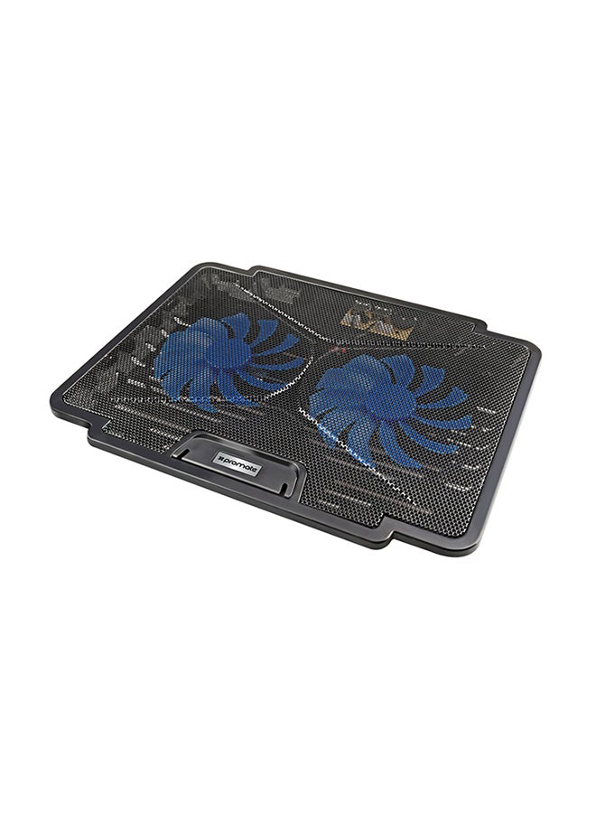 PROMATE Universal High-Performance Laptop Dual USB 2 Wired Cooling Pad Black  - Image 1