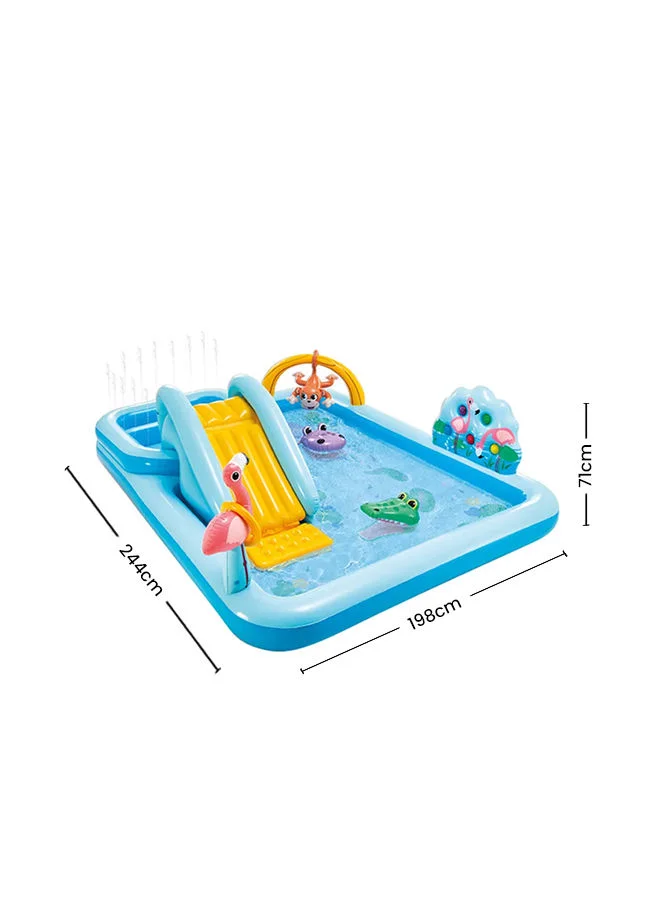 INTEX Jungle Adventure Inflatable Play Center with Slide 244x198x71cm 244x198x71cm