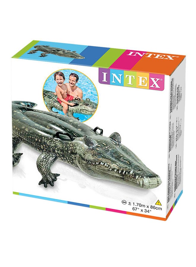 INTEX - Tricky Toy Realistic Gator Ride-On Float - Image 1
