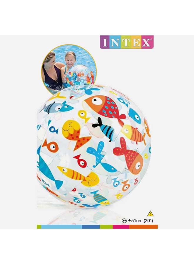 INTEX Fish Printed Beach Fun Ball 20inch - Image 2
