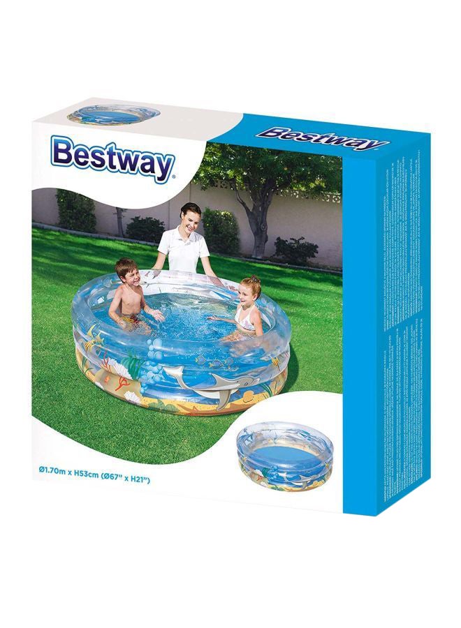 Bestway Inflatable Sea Life Swimming Pool 170x53x170cm - Image 1