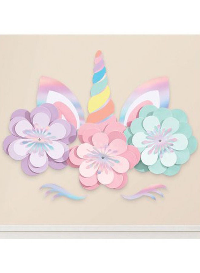 أمسكان طقم أدوات تزيين الحائط بتصميم يونيكورن وقوس قزح سحري لأعياد الميلاد - Image 2