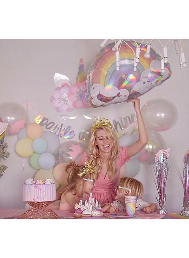 أمسكان طقم أدوات تزيين الحائط بتصميم يونيكورن وقوس قزح سحري لأعياد الميلاد - Image 3