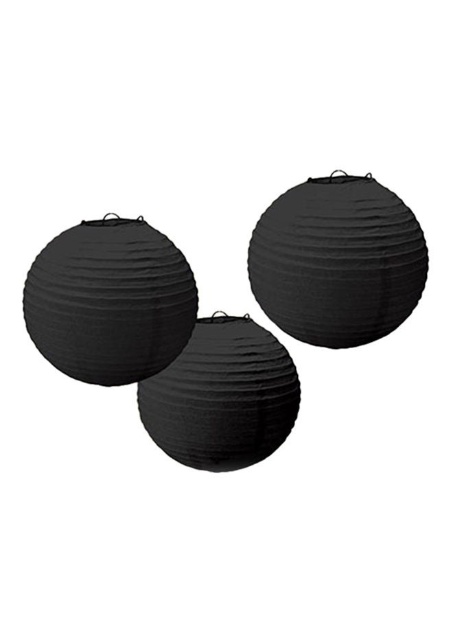 Amscan 3-Piece Round Paper Lantern Set 9.5inch - Image 1