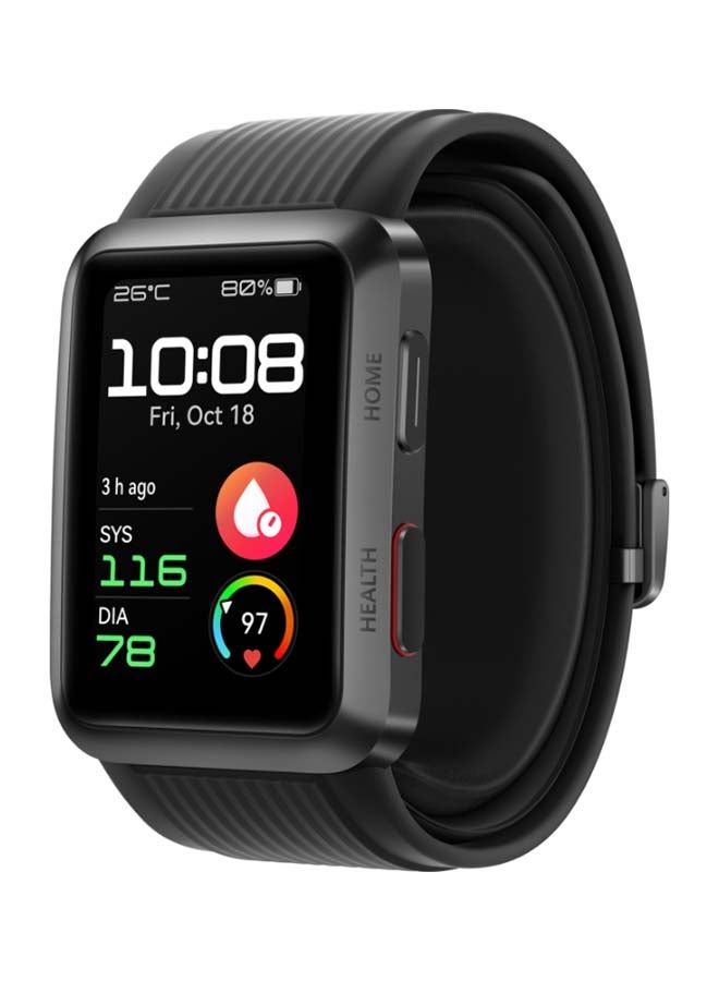 Watch D Smartwatch Tracker With Blood Pressure Heart Rate Sleep And SpO2 Monitor 24/7 Stress Monitoring Skin Detection 70+ Workout Modes Health Community 7 Days Battery Life Black - v1654769860/N53330556A_1