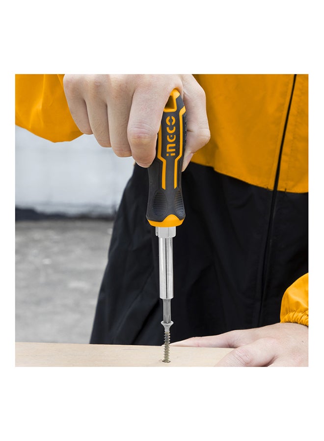 INGCO 6-In-1 Screwdriver Set Yellow/Black - Image 2