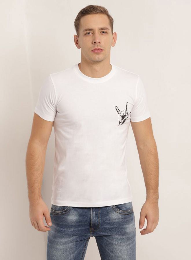 QUWA Printed Short Sleeves T-Shirt Snow White - Image 1