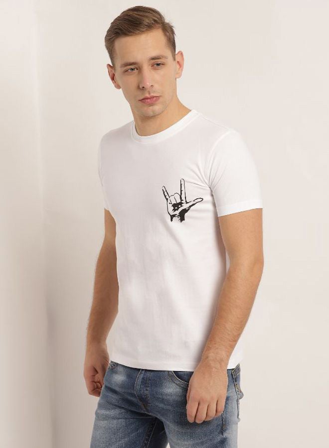 QUWA Printed Short Sleeves T-Shirt Snow White - Image 3