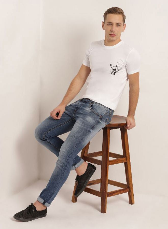 QUWA Printed Short Sleeves T-Shirt Snow White - Image 5