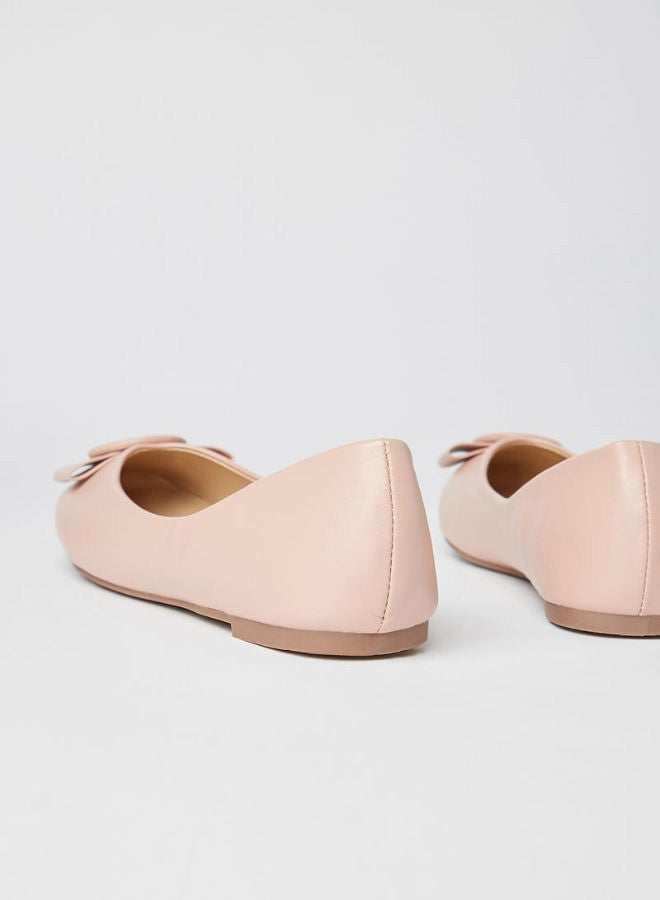 Jove - Stylish Comfortable Slip-On Flat Ballerina Nude Pink - Image 1