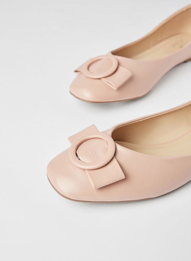 Jove - Stylish Comfortable Slip-On Flat Ballerina Nude Pink - Image 1