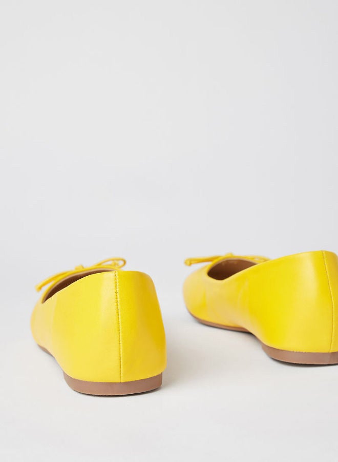 Jove - Stylish Comfortable Slip-On Flat Ballerina Yellow - Image 1