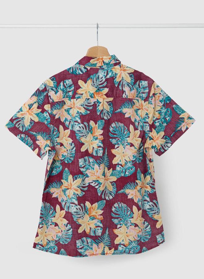 Earthbound Printed Short Sleeves Shirt Rhododendron  - Image 2