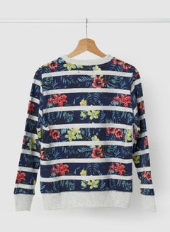 Earthbound Printed Long Sleeves Sweatshirt Light Grey Melange As Swatch  - Image 2