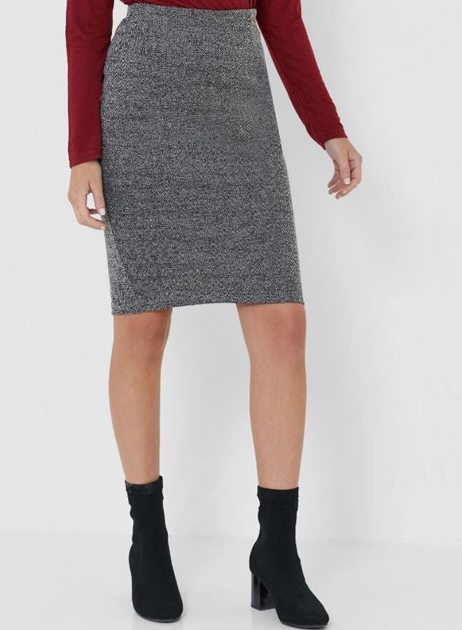 Emoi by Emonite Solid Design Midi Skirt Anthracite  - Image 1