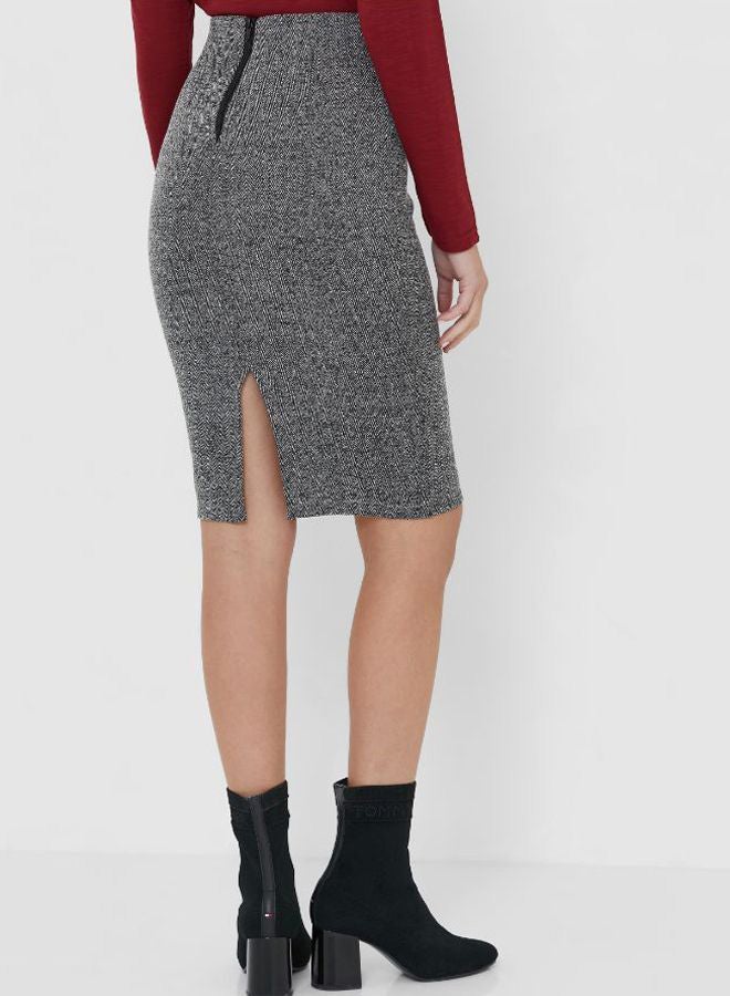 Solid Design Midi Skirt Anthracite - v1654775140/N41917321V_2