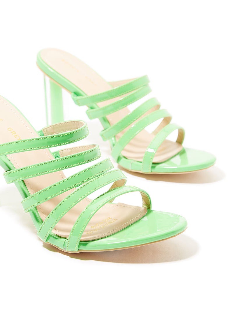Ronnie Grey - Strappy Clear Heel Sandals Mint - Image 1