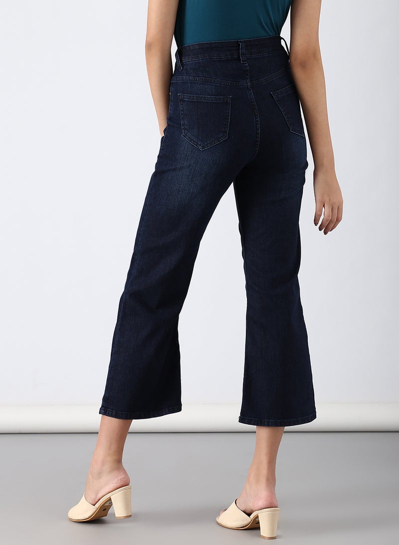 ABOF - Casual Slim Fit Jeans Mid Blue - Image 1