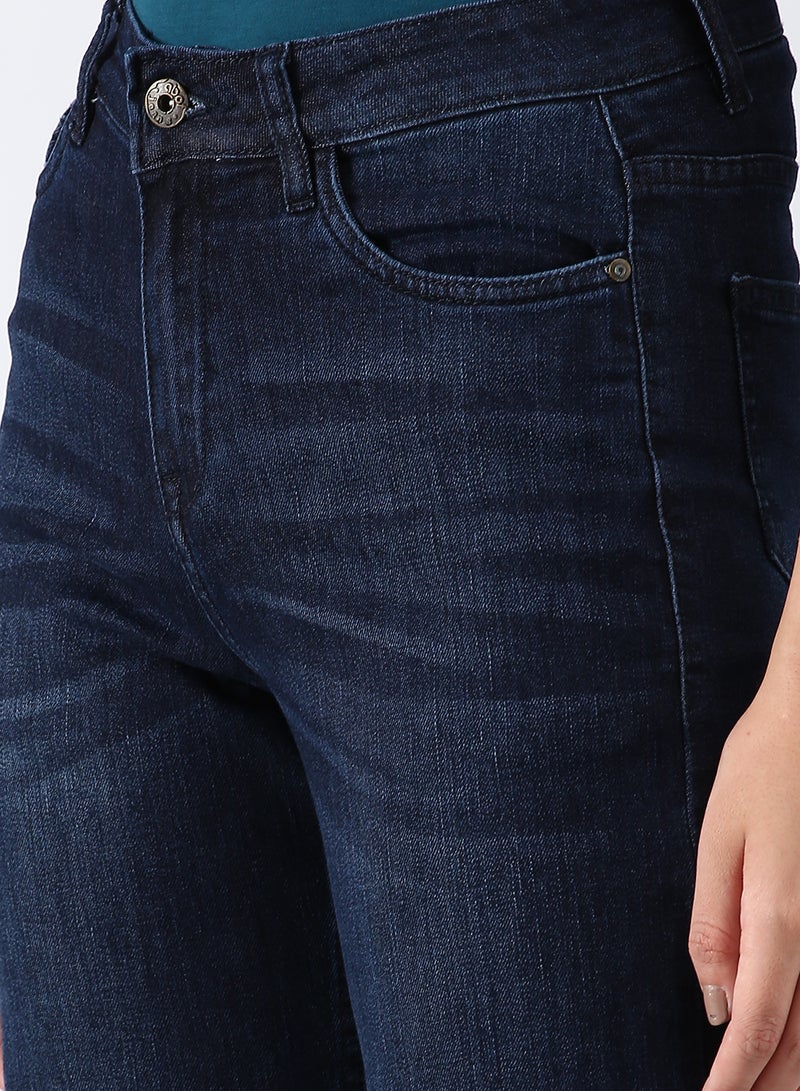 ABOF - Casual Slim Fit Jeans Mid Blue - Image 1