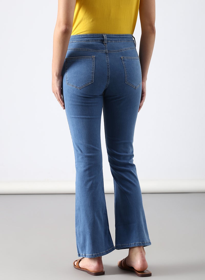 ABOF - Casual Slim Fit Jeans Light Blue - Image 1