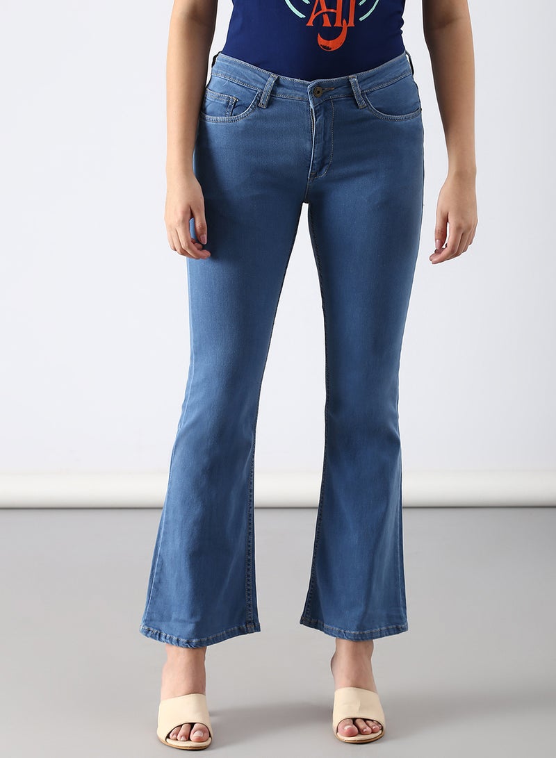 ABOF - Casual Slim Fit Jeans Light Blue - Image 1