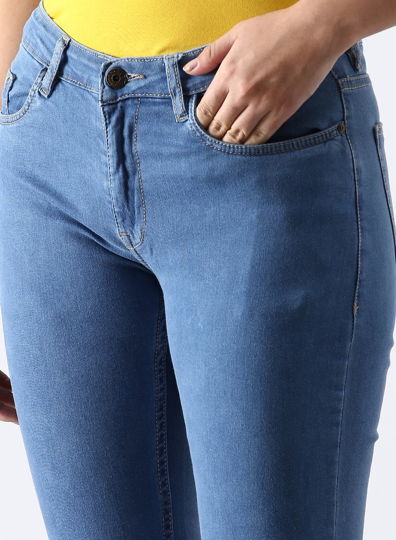 ABOF - Casual Slim Fit Jeans Light Blue - Image 1