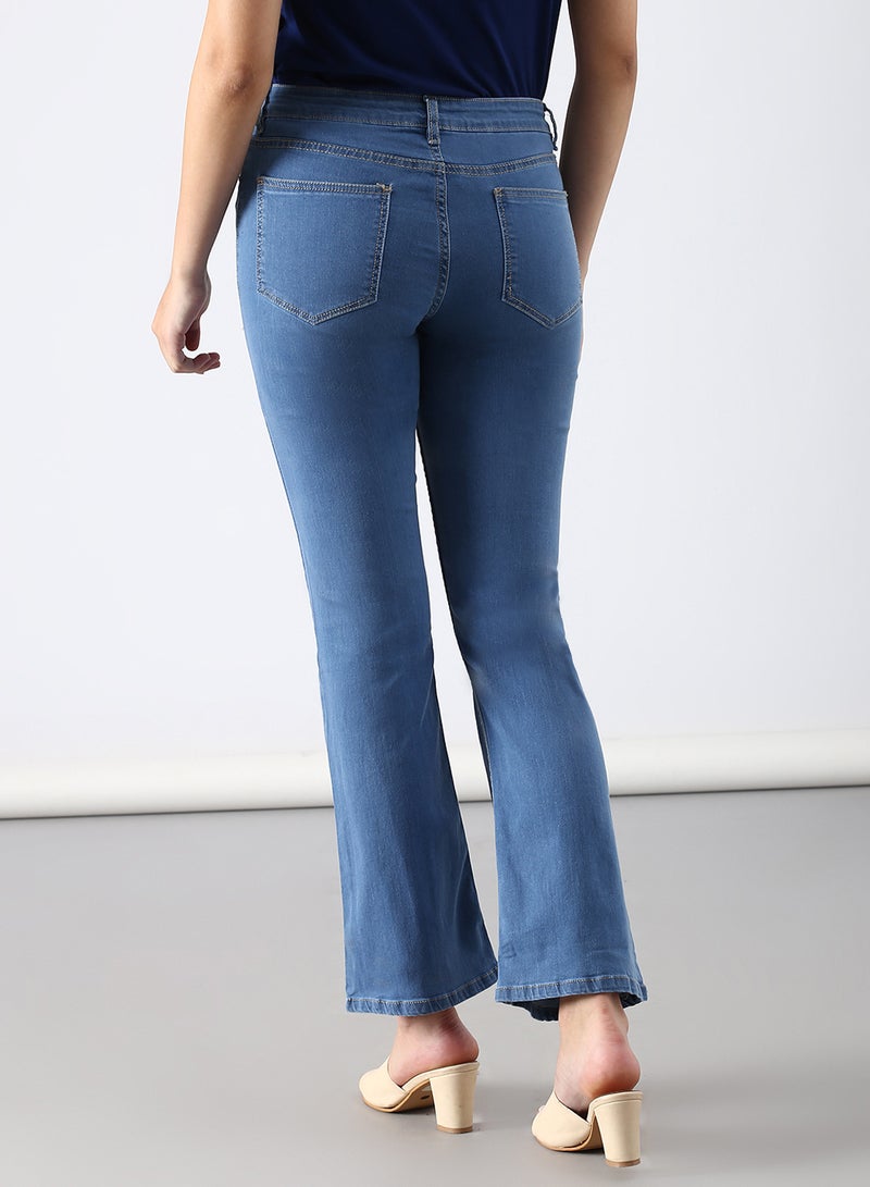 ABOF - Casual Slim Fit Jeans Light Blue - Image 1