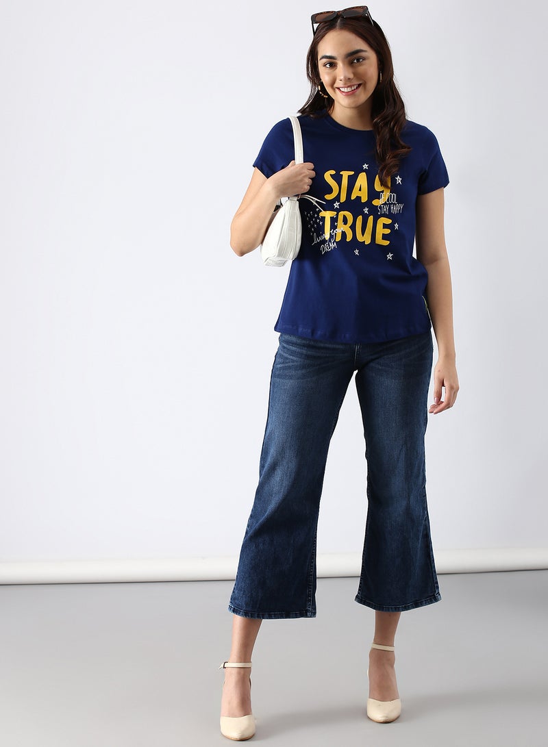 ABOF - Casual Slim Fit Jeans Blue - Image 1