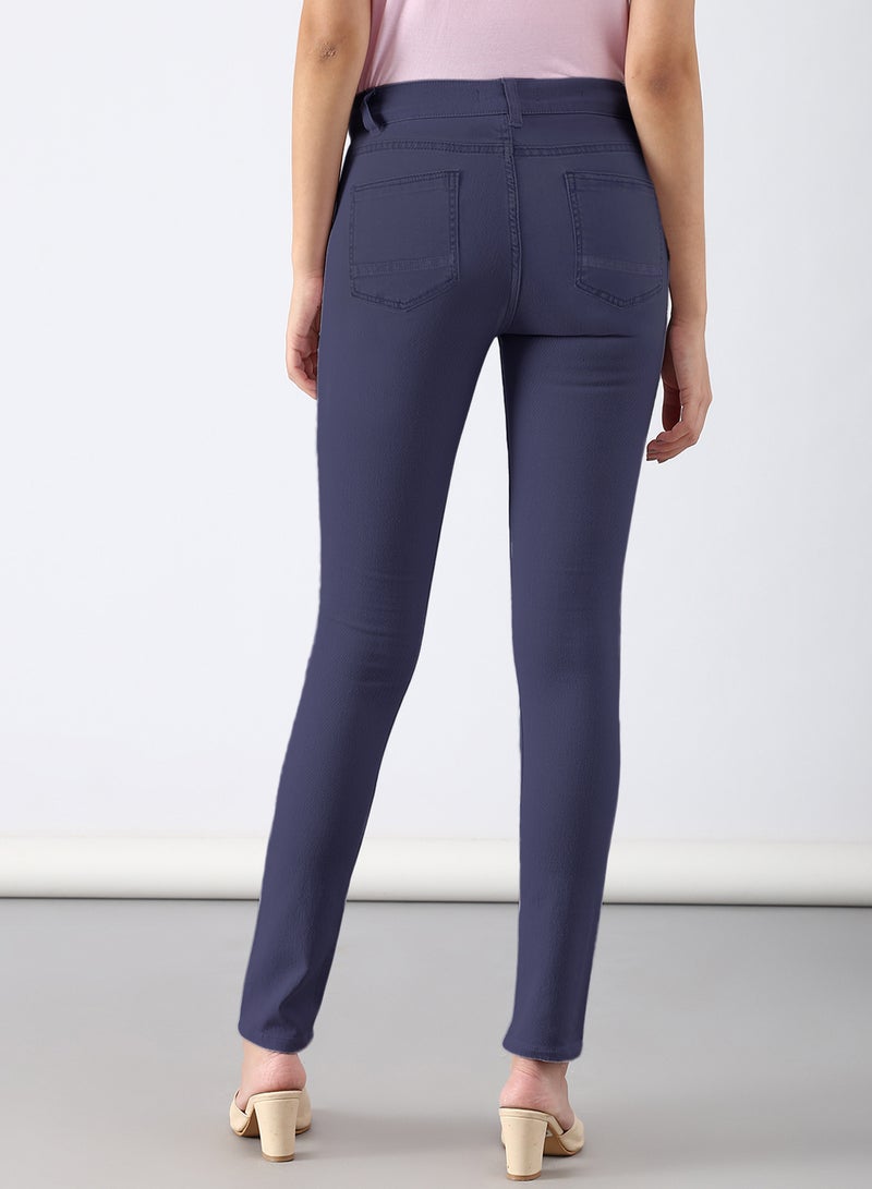 Casual Straight Fit Jeans Dark Blue