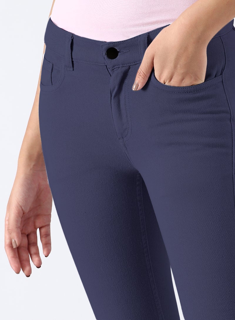 Casual Straight Fit Jeans Dark Blue