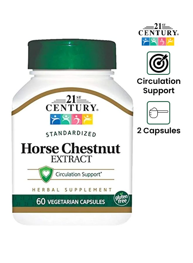 21st Century Horse Chestnut Extract Circulation Support - 60 Vegetarian Capsules - Image 1
