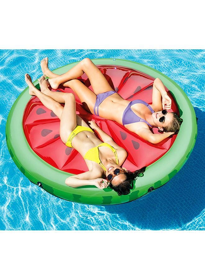 INTEX - Inflatable Lightweight Foldable Design Watermelon Island Pool Float With Vibrant Color 72x9inch - Image 1